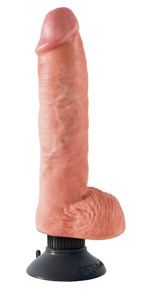 10" Vibrating Cock With Balls